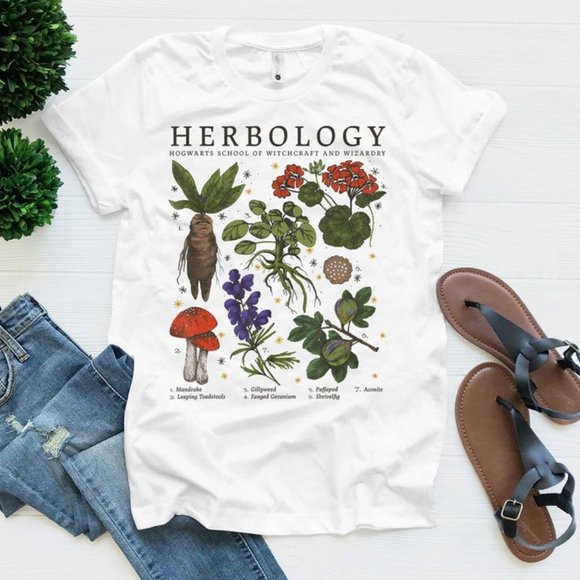 Gildan Other - Herbology Plants Shirt, Herbology Shirt, Gift For Plant Lover, Botanical Shirt,